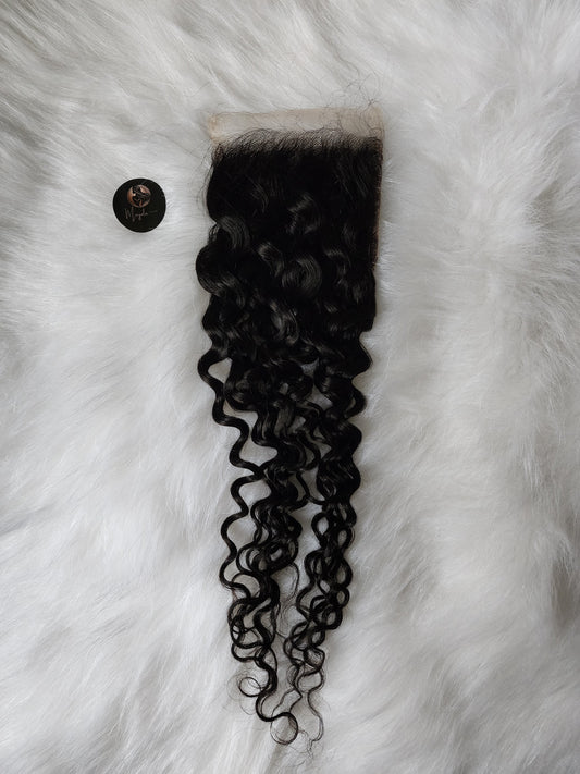 Premium Mink Brazilian Water Wave 5x5 HD Closure