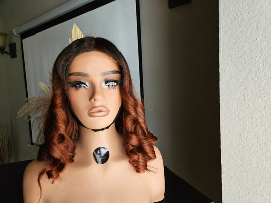 Ginger Orange Body Wave 5x5 HD Lace Closure Wig