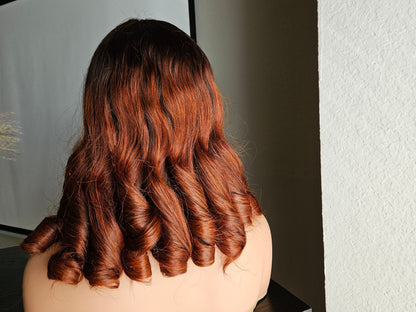 Ginger Orange Body Wave 5x5 HD Lace Closure Wig
